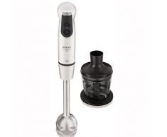 Krups HZ2031 Stabmixer Perfect Mix 5000 Plus inkl. Mixbecher und Mini-Zerkleinerer, 4-Messer-Technologie, 16 Geschwindigkeitsstufen, Turbostufe, 600 W, weiß/schwarz/edelstahl gebürstet