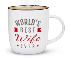 Triple Gifffted Beste Frau Der Welt Kaffeetasse, Tasse Für Hochzeitstag | Ehefrau Geburtstag | Jahrestag | Geschenk Für Bester Frau | Sie, Weihnachten | Valentinstag Geschenkideen, Ver1, 380 Ml