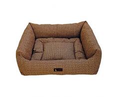 CHAPUIS SELLERIE SLA647 Hundekorb mit herausnehmbarem Wendekissen - 50 x 43 x 19 cm