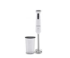 Grundig BL 6840 Stabmixer, 600 W mit Edelstahl 4-fach Messer, 1 L Messbecher, Weiß/Schwarz