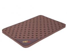 HobbyDog L Mlijbl4 100 X 67 cm L (R2) Light Matratze Hellbraun Mit Pfötchen, L, Hellbraun Mit Pfötchen