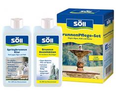 Söll Brunnen Pflege-Set bestehend aus BrunnenDesinfektion und SpringbrunnenKlar, 250 ml, 1 Stück, 20181