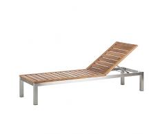 CHICREAT Teakholz Edelstahl Liege Gartenliege Sonnenliege Relaxliege