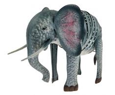 Green Jem Big Elefant Metall Garten Ornament, grau, 51 x 23 x 36 cm