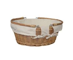 Red Hamper C005W Große Schwenkhebel Weidenkorb Shopper Einkaufskorb, braun