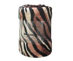 Catherine Lansfield Tiger Raschel Überwurf 150 x 200 cm bunt