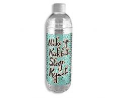 Spoontiques 17796 Wake Up Kick Butt Wasserflasche, 625 ml, Blau