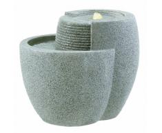 Esteras 8512320848 Brunnen für den Garten, 48 x 40 x 40 cm, Fiberglas, Granitgrau, Comallo