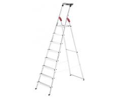 Hailo 8160-807 L60 Alu-Haushaltsleiter mit EasyClix und Schale (3-8 Stufen)