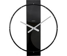 NeXtime Wanduhr CARL, lautlos, aus Holz, Schwarz, 58,2 x 50,8 cm