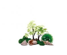 OASE biOrb Decor Set 15L Sommer - mehrteilige Aquariums-Dekoration, Komplett-Set mit Unterwasser-Accessoires, Zubehör fürs Aquarium-Becken, in Grün