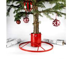 Bosmere G490 Moderne Christbaumständer 5 Zoll, rot glitzern