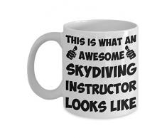 PixiDoodle Kaffeetasse, Motiv Skydiving Instructor 11 oz weiß
