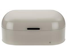 Kela 11190 Brotkasten, Glänzendes Metall, 44 x 21,5, Höhe: 22 cm, Frisco, Opalgrau