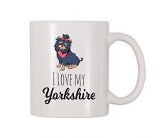 4 alle mal I Love My Yorkshire Kaffee Tasse 11 Oz weiß