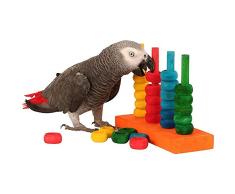 Parrot Essentials 720022 Farbunterricht Holz Papagei Trainings Spielzeug, Mittlere, M, 490 g