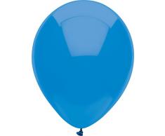 partymate 30,5 cm rund Farbe Latex Luftballons, 15 Zählen, helle weiß 15 Count hellblau
