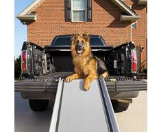 PetSafe Solvit Deluxe Teleskop Aluminium Hunderampe XL, Anti- Rutsch Autorampe, für Hunde und Katzen