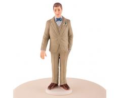 Weddingstar Woodland Groom Porzellan Figur Hochzeit Tortenaufsatz, grün
