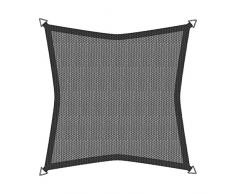Windhager SunSail Riviera, Sonnensegel, Sonnenschutz, UV-Schutz, witterungsbeständig, wasserabweisend, Quadrat 3,6 x 3,6 m, 10891, silbergrau, 3,6 m