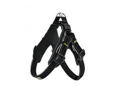 HUNTER MANOA VARIO QUICK LIGHT Geschirr für Hunde, Mesh-Material, weich, gepolstert, refklektierend, S, schwarz