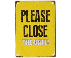 Magnet & Stahl Please Close The Gate Blechschild