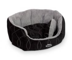 Nobby Komfort Bett oval CENO schwarz / grau L x B x H: 65 x 57 x 22 cm
