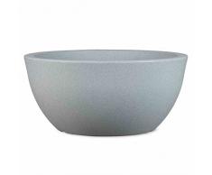 PP Plastic 166-40-42 Pflanzschale Padua, Stony Grau, Durchmesser 39,5xH18 cm