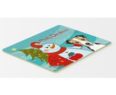 Caroline s Treasures bb1881cmt Schneemann mit Jack Russell Terrier Küche oder Badteppich, 20 durch 76,2 cm Multicolor