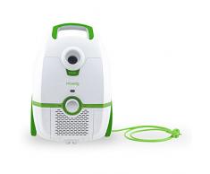 H.Koenig AXO720 Staubsauger mit Beutel / 3 Liter Kapazität / HEPA Filter / EEK A+ / weiß/grün