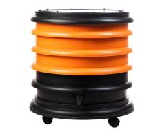 WormBox : Wurmkomposter Wurmfarm mit 3 Schalen Orange - 48 Liter