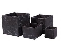 Home&Decorations 126652 Übertopf, Schwarz