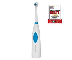 ProfiCare Elektrische Zahnbürste PC-EZ 3054, Schnell oszillierender Bürstenkopf, Abgerundete Tynex Dupont-Qualitätsfasern, Weiß/Blau