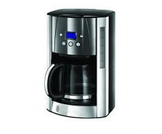 Russell Hobbs Digitale Kaffeemaschine Luna grau, programmierbarer Timer, bis 12 Tassen, 1,5l Glaskanne, 1000W, Warmhalteplatte, Abschaltautomatik, Filterkaffeemaschine 23241-56