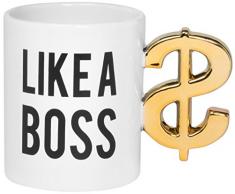Thumbs Up BOSSMUG Tasse Boss Mug, Kunststoff, weiÃ, 14 x 8,80 x 10,5 cm
