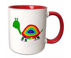 3dRose 245397_5 Mug Becher, keramik, rot/weiß