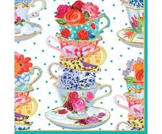 Caspari Cocktail-Serviette Cocktail-Box of 40 Rosa Teetassen