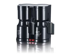 SEVERIN KA 5828 Duo-Kaffeemaschine (Für gemahlenen Filterkaffee, 2x 8 Tassen, Inkl. 2 Thermokannen und Teefilter) schwarz