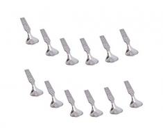 Garden Of Arts Teelöffel, Edelstahl, silberfarben, 12 Stück