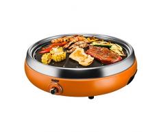 Unold 58543 Asia-Grill, 30 cm Grillplatte, fettarmen und gesunden grillen, 1900 W, orange
