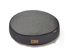 P.L.A.Y – Pet Lifestyle & You PY0009DMF Rund Bett Houndstooth, M, schwarz/grau