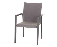 Siena Garden Coria Stapelsessel, anthrazit/grau