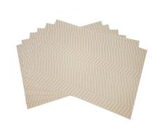 Tischsets, waschbar, wärmeisolierend, rutschfest, 30 x 45 cm, 6 Stück, grau, 30x45cm