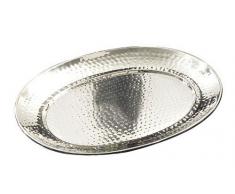 American Metalcraft Ovale gehämmerte Tabletts 20 L x 15 ½ W x 1 1⁄8 H silber