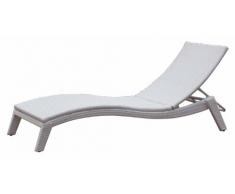 Wonderland Italy LEATE002 Atena stapelbare Sonnenliege, weiss Geflecht