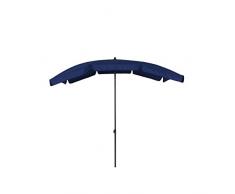 greemotion Sonnenschirm mit UV-Schutz - Balkonschirm in Blau-Grau - Gartenschirm knickbar - Terrassenschirm rechteckig - Outdoor-Schirm für Balkon, Terrasse & Garten