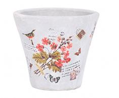 Home&Decorations HIFA6020_B Blumentopf Terrakotta, grau