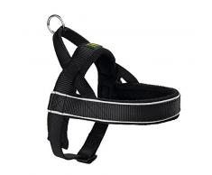 HUNTER Racing Norwegergeschirr, sportliches Geschirr für Hunde, Nylon, Fleece-Polsterung, S, schwarz