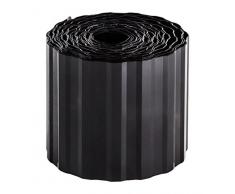 Xclou Rasenkanten, Einfassung für Rasenkanten, Beeteinfassung aus umweltfreundlichem PET, schlag- und bruchfest, ca. 900 x 20 cm, anthrazit