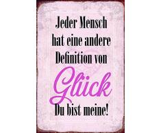 Schatzmix Jeder Mensch Has eine andere Definition von glück Metal Sign deko Schild Blech Garten
